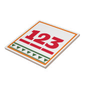 Rode letter Italiaans ontwerp, huisnummer Tegel Tegeltje (Zijkant)