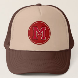 Rode letter M Trucker Pet
