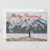 Rode Lettering Kerst Kaart (Voorkant)