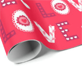 Rode letters cadeaupapier (Rol Hoek)