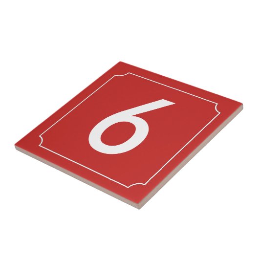 Rode letters of letters tegeltje (Zijkant)