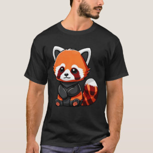Rode Leuke Panda voor Mannen Vrouwen Rode Panda T-shirt