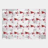 Rode Leuke Sneeuwman Wrapping Papier Bladen Inpakpapier Vel (Voorkant 2)