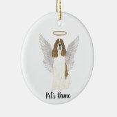 Rode Lever Witte Engelse Springer Spaniel Sympathi Keramisch Ornament (Rechts)