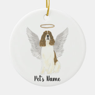 Rode Lever Witte Engelse Springer Spaniel Sympathi Keramisch Ornament