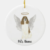 Rode Lever Witte Engelse Springer Spaniel Sympathi Keramisch Ornament (Achterkant)
