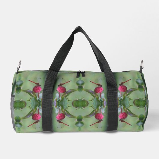 Rode libel Abstract gepersonaliseerd Plunjezak (Achterkant)