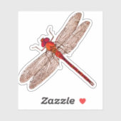 Rode libel contour sticker (Vel)