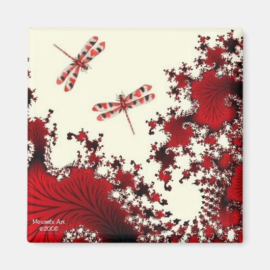 Rode libel magneet (Voorkant)