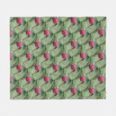 Rode Libel Natuur Patroon Fleece Deken (Voorkant (Horizontaal))