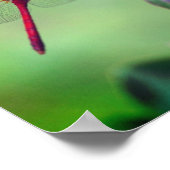 Rode libel op hondenfruitspiegel Abstract Poster (Hoek)
