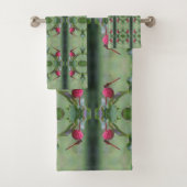 Rode libel op hondenvruchten Abstract Bad Handdoek (Insitu)