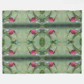 Rode libel op hondenvruchten fleece deken (Voorkant (Horizontaal))