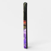 Rode libel op Violet Purple Flowers Case-Mate iPhone Case (Achterkant/links)