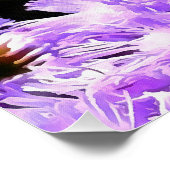 Rode libel op Violet Purple Flowers Poster (Hoek)