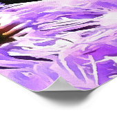 Rode libel op Violet Purple Flowers Poster (Hoek)