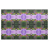 Rode libel op Violet Purple Flowers Stof (Fat Quarter)