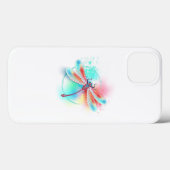 Rode libel op waterverf achtergrond Case-Mate iPhone case (Achterkant (horizontaal))