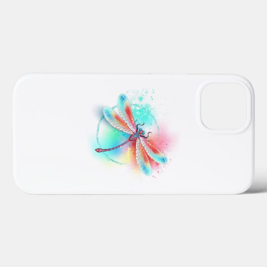 Rode libel op waterverf achtergrond Case-Mate iPhone case (Achterkant (horizontaal))
