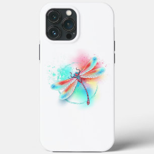 Rode libel op waterverf achtergrond Case-Mate iPhone case