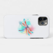 Rode libel op waterverf achtergrond Case-Mate iPhone case (Achterkant (horizontaal))