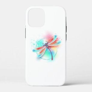 Rode libel op waterverf achtergrond Case-Mate iPhone case