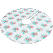 Rode libel op waterverf achtergrond kerstboom rok (Gekanteld)