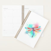 Rode libel op waterverf achtergrond planner (Display)