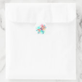 Rode libel op waterverf achtergrond sticker (Tas)