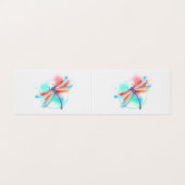 Rode libel op waterverf achtergrond visitekaartje (Buitenkant ongevouwen)