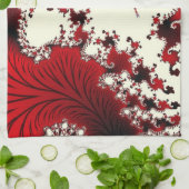 Rode libellen keukenhanddoek (Gevouwen)