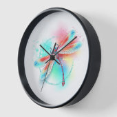 Rode libellen op waterverf achtergrond (Hoek)