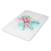 Rode libellen op waterverf achtergrond badmat (Gekanteld)