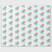 Rode libellen op waterverf achtergrond cadeaupapier (Vlak)