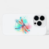 Rode libellen op waterverf achtergrond Case-Mate iPhone case (Achterkant (horizontaal))