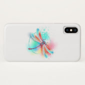 Rode libellen op waterverf achtergrond Case-Mate iPhone case (Achterkant (horizontaal))