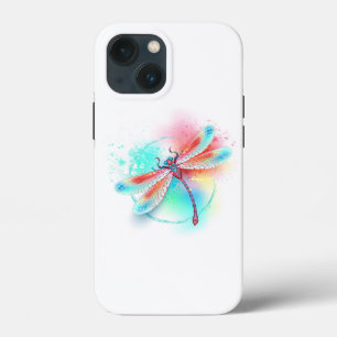 Rode libellen op waterverf achtergrond Case-Mate iPhone case