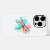 Rode libellen op waterverf achtergrond Case-Mate iPhone case (Achterkant (horizontaal))