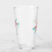 Rode libellen op waterverf achtergrond glas (Links)