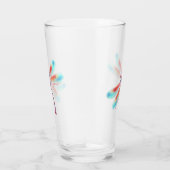 Rode libellen op waterverf achtergrond glas (Rechts)