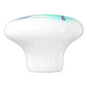 Rode libellen op waterverf achtergrond keramische knop (Zijkant)