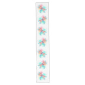 Rode libellen op waterverf achtergrond lange tafelloper (Voorkant)