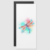 Rode libellen op waterverf achtergrond magnetische uitnodiging (Voorkant / Achterkant)