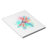 Rode libellen op waterverf achtergrond notitieblok (Schuin)