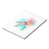 Rode libellen op waterverf achtergrond notitieblok (Linkerzijde)