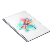 Rode libellen op waterverf achtergrond notitieboek (Rechterzijde)