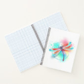 Rode libellen op waterverf achtergrond notitieboek (Binnen)