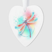 Rode libellen op waterverf achtergrond ornament (voorkant)