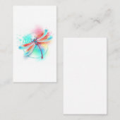 Rode libellen op waterverf achtergrond plaatskaartje (Voorkant / Achterkant)