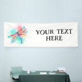 Rode libellen op waterverf achtergrond spandoek (Beurs)